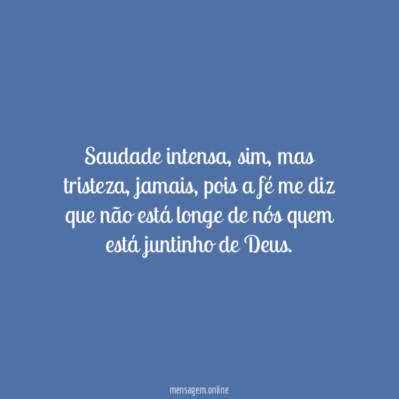 Saudade intensa