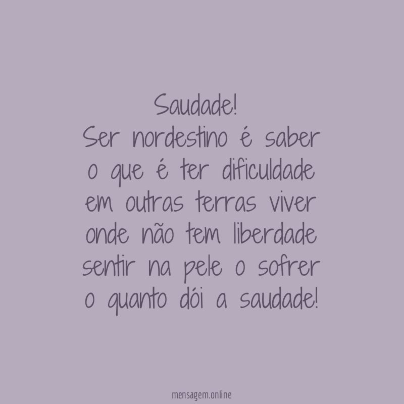 Saudade!