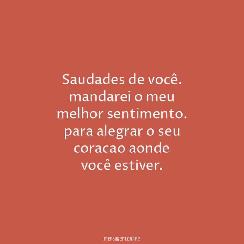 saudades de você