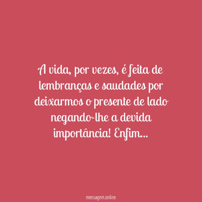 A vida