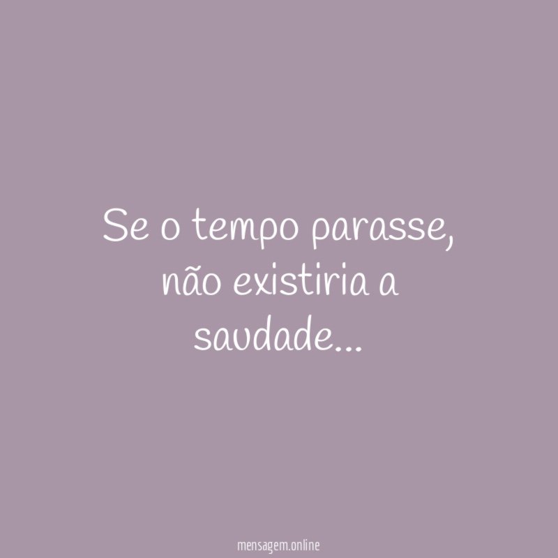 Se o tempo parasse