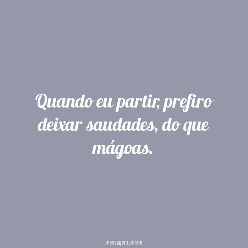 Quando eu partir