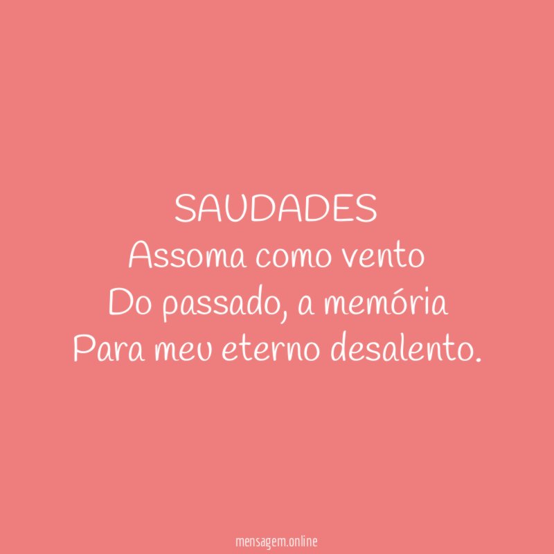 SAUDADES