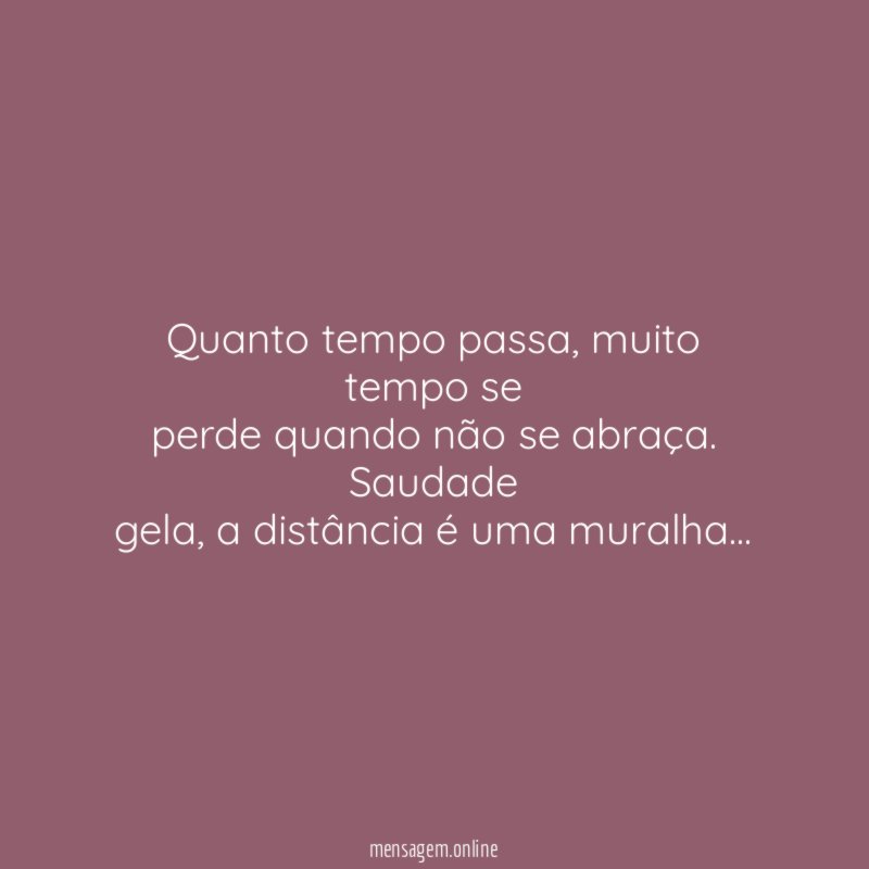 Quanto tempo passa