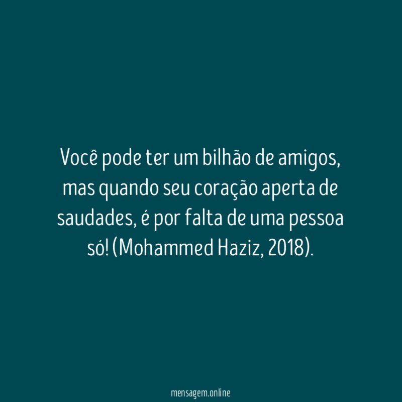 Você pode ter um bilhão de amigos