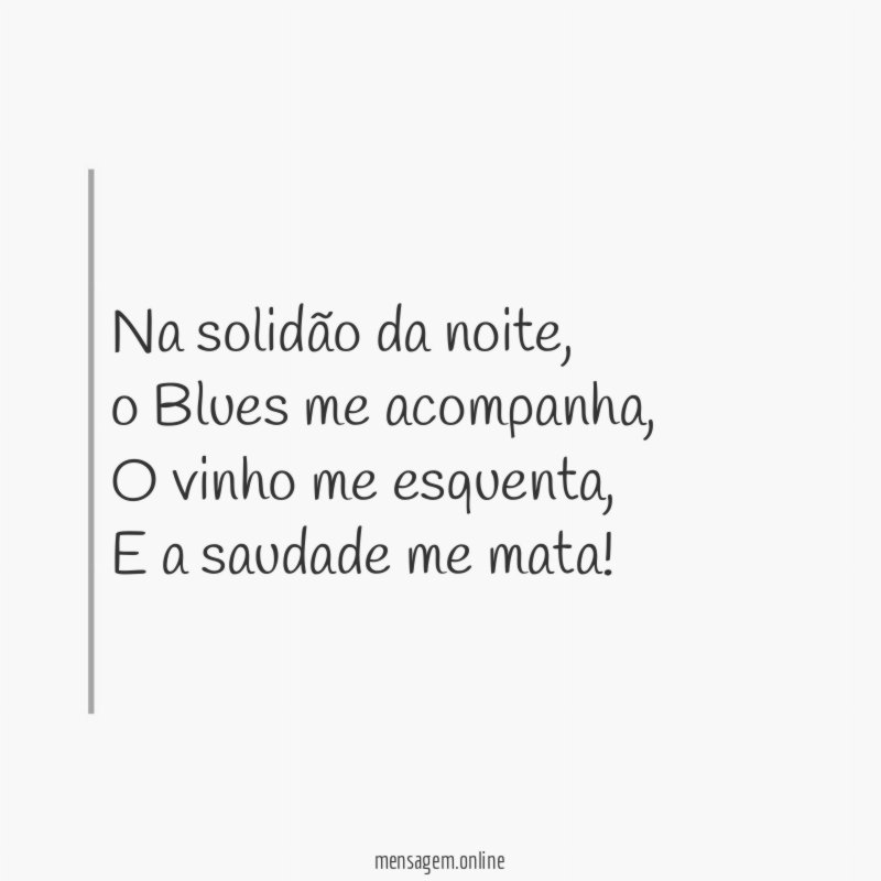 Na solidão da noite