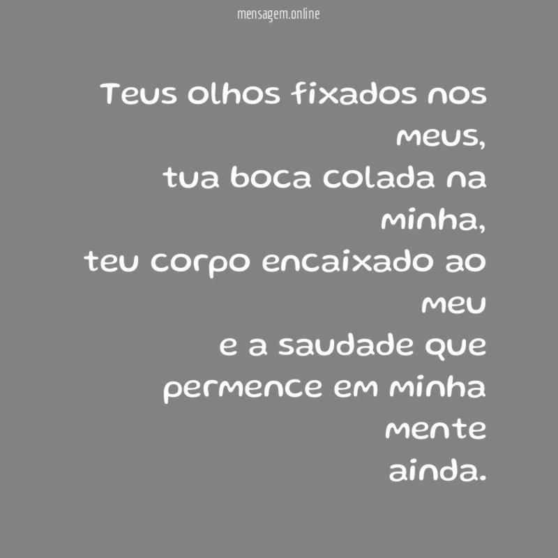 Teus olhos fixados nos meus