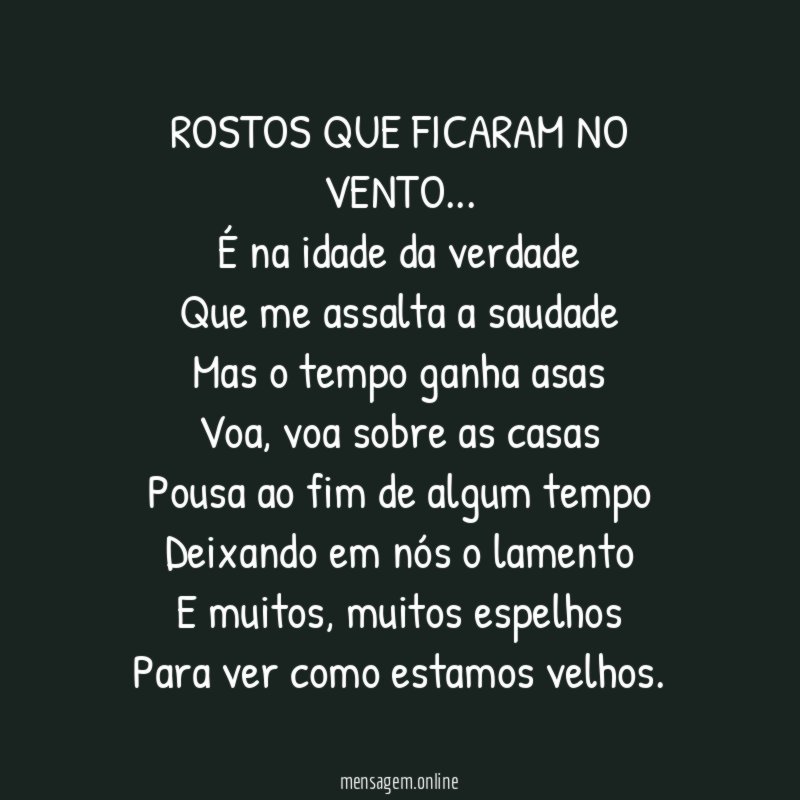ROSTOS QUE FICARAM NO VENTO
