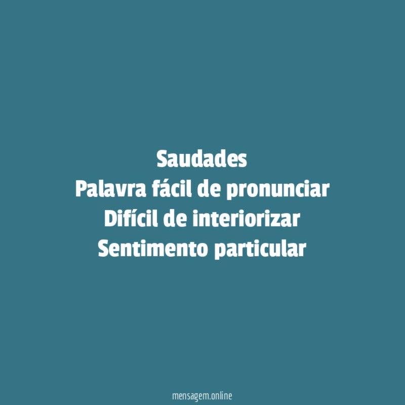 Saudades