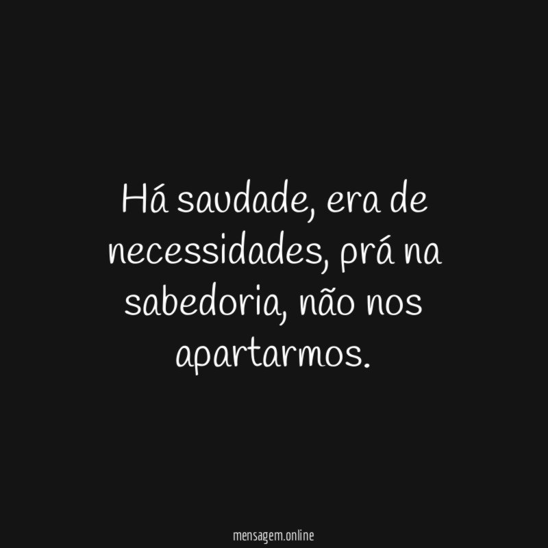 Há saudade