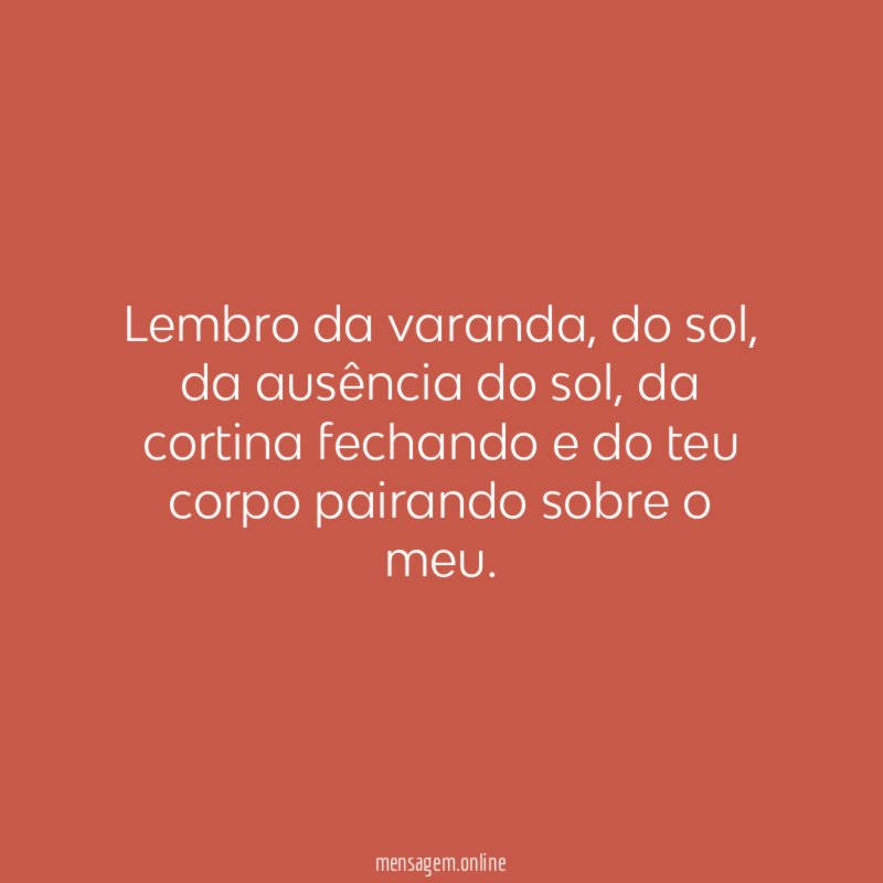 Lembro da varanda