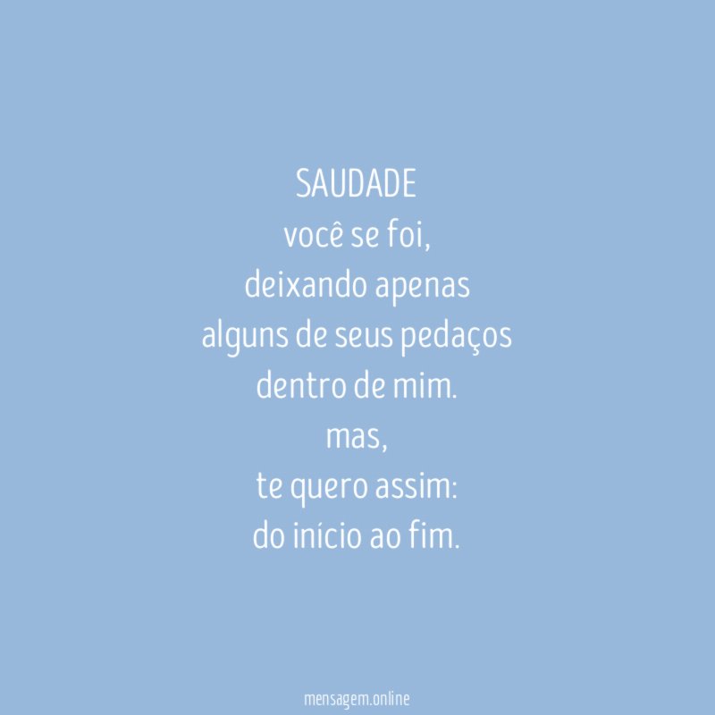 SAUDADE
