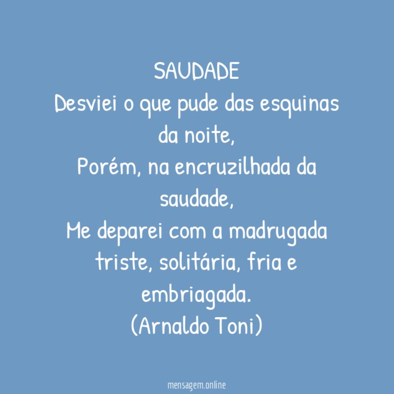 SAUDADE