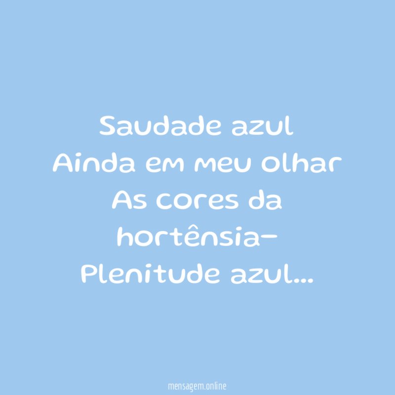 Saudade azul