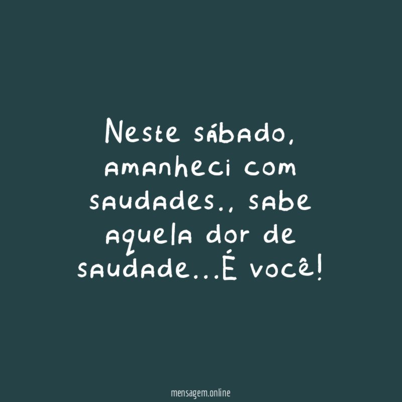 Neste sábado