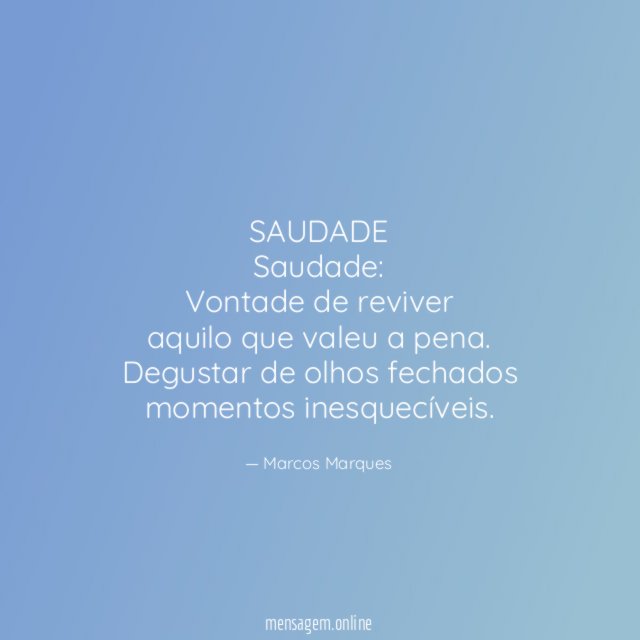 SAUDADE
