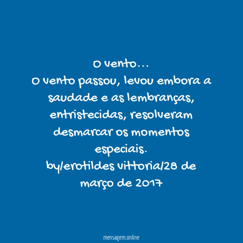 O vento