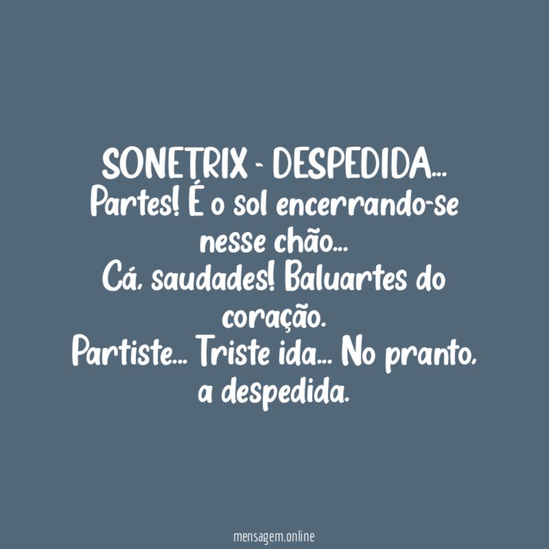 SONETRIX - DESPEDIDA…