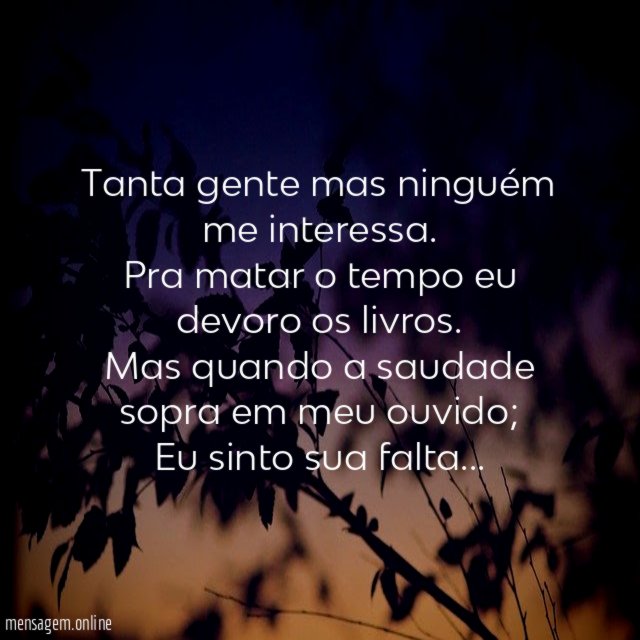 Tanta gente mas ninguém me interessa