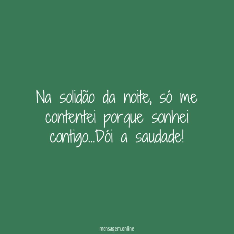 Na solidão da noite