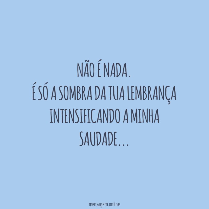 Não é nada