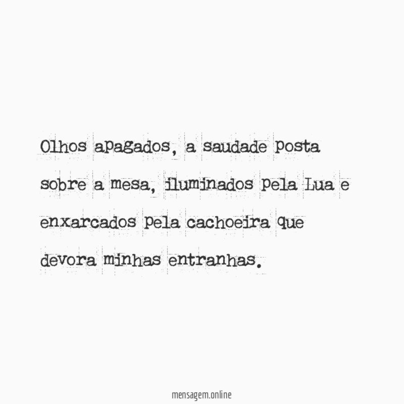 Olhos apagados