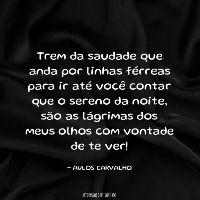 Trem da saudade que anda por linhas férreas