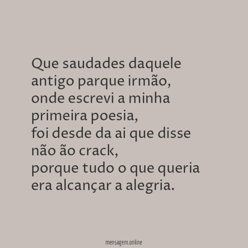 Que saudades daquele antigo parque irmão