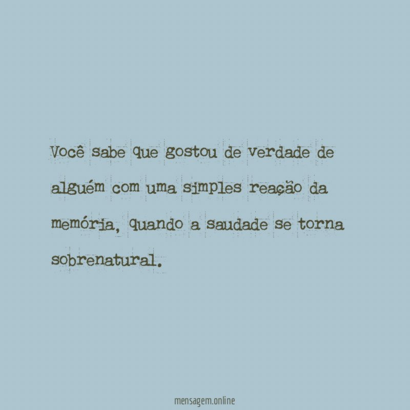 Você sabe que gostou de verdade de alguém