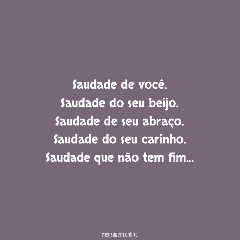 Saudade de você