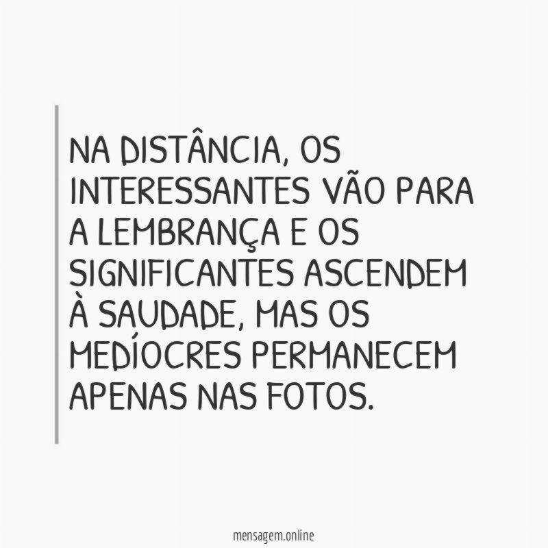 Na distância