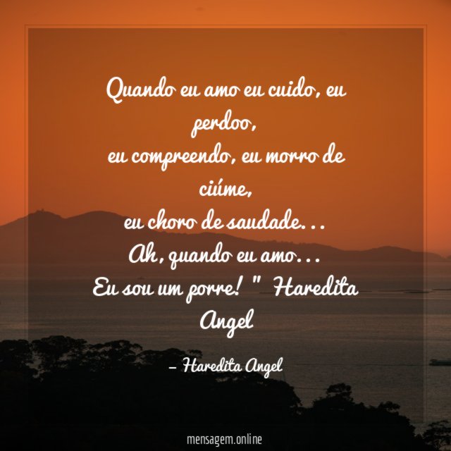 Quando eu amo eu cuido