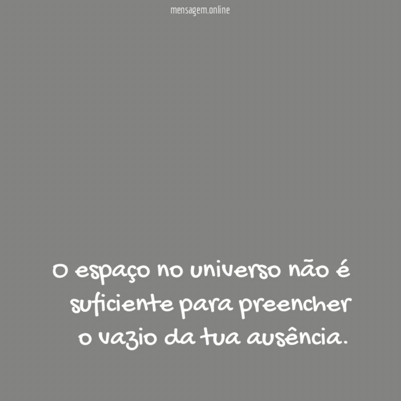 O espaço no universo não é suficiente para
