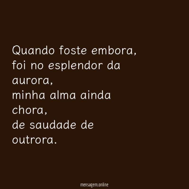 Quando foste embora