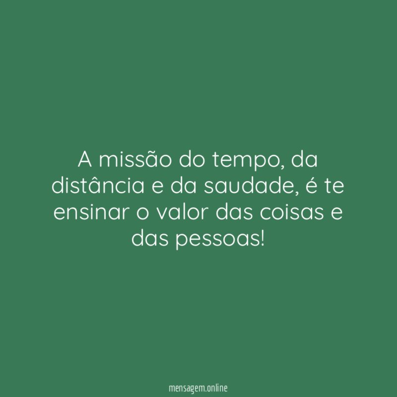 A missão do tempo