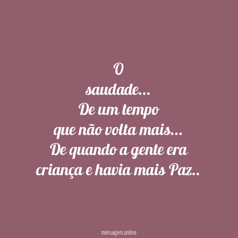 O saudade