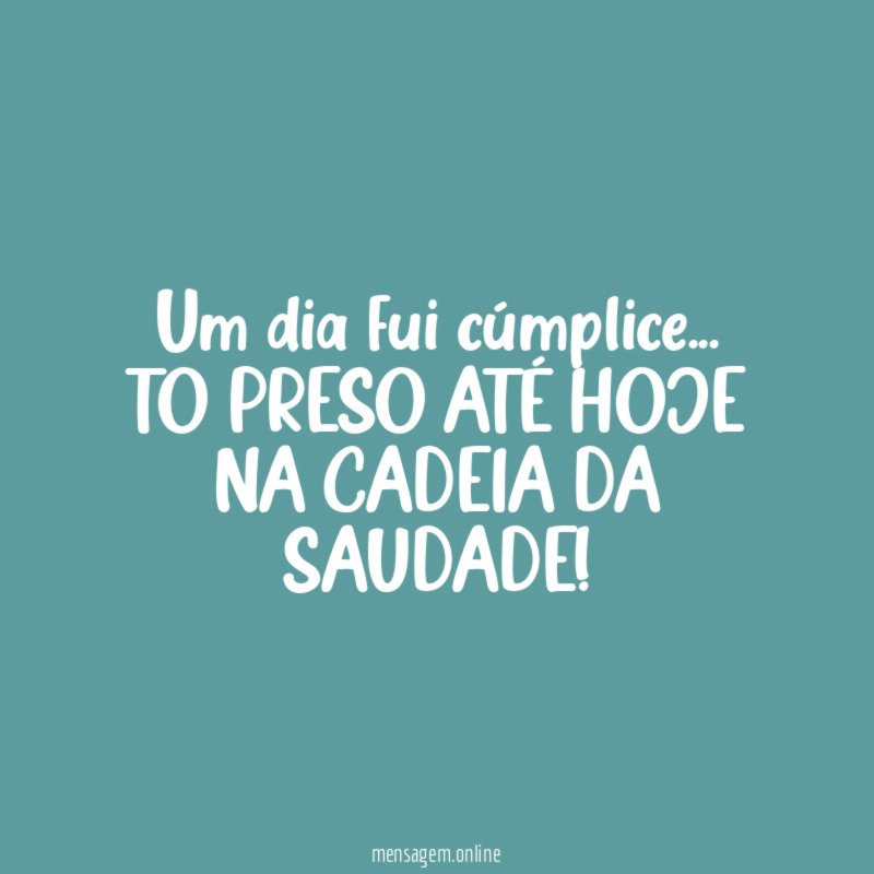 Um dia fui cúmplice