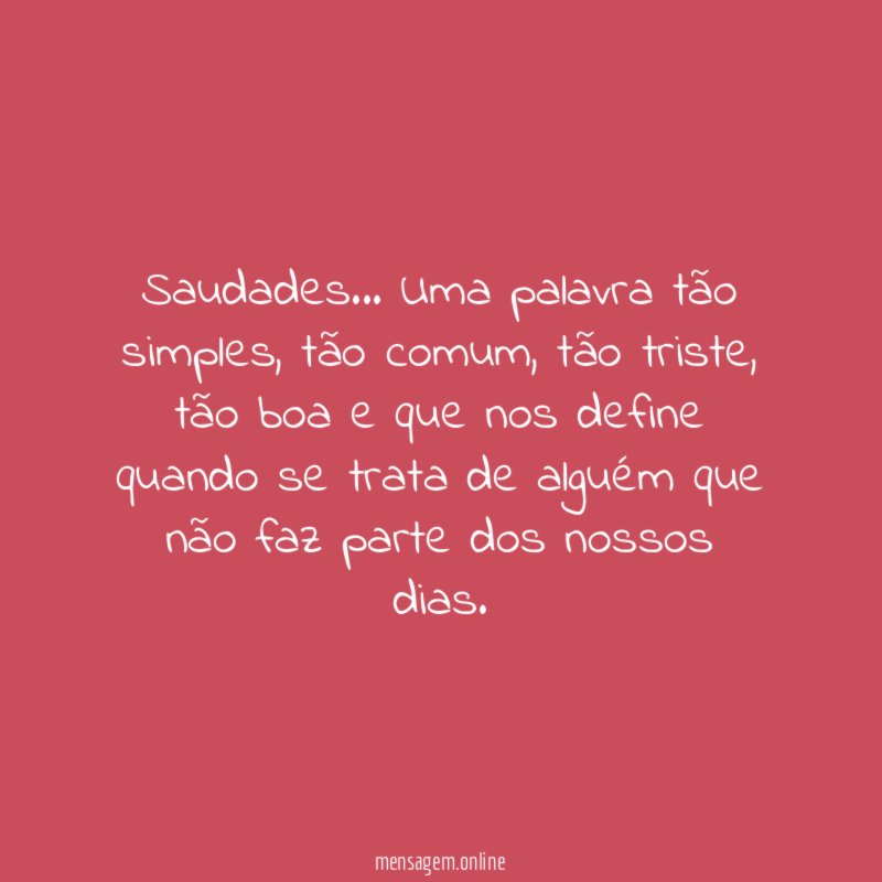 Saudades
