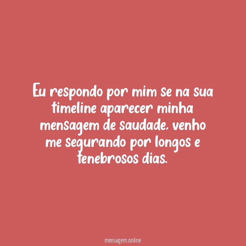 Eu respondo por mim se na sua timeline