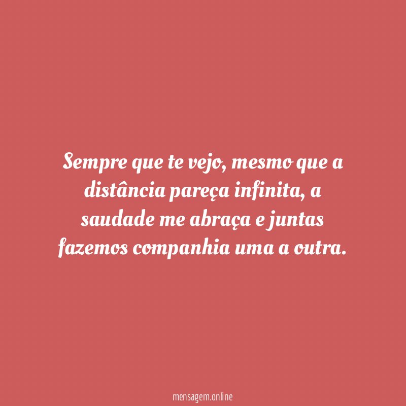 Sempre que te vejo