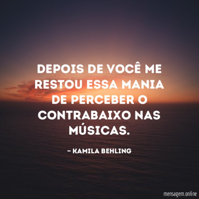 Depois de você me restou essa mania de