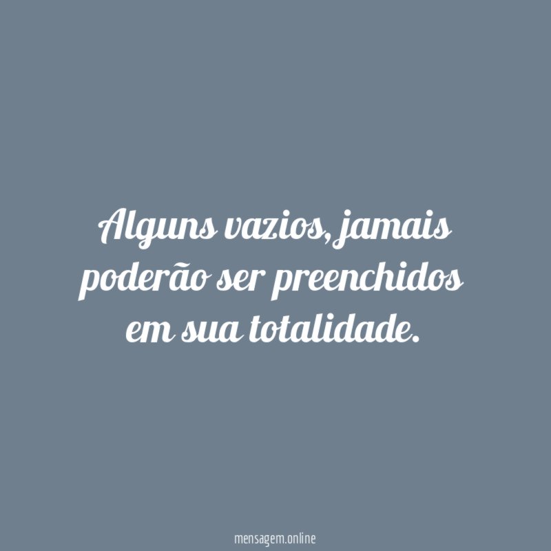 Alguns vazios