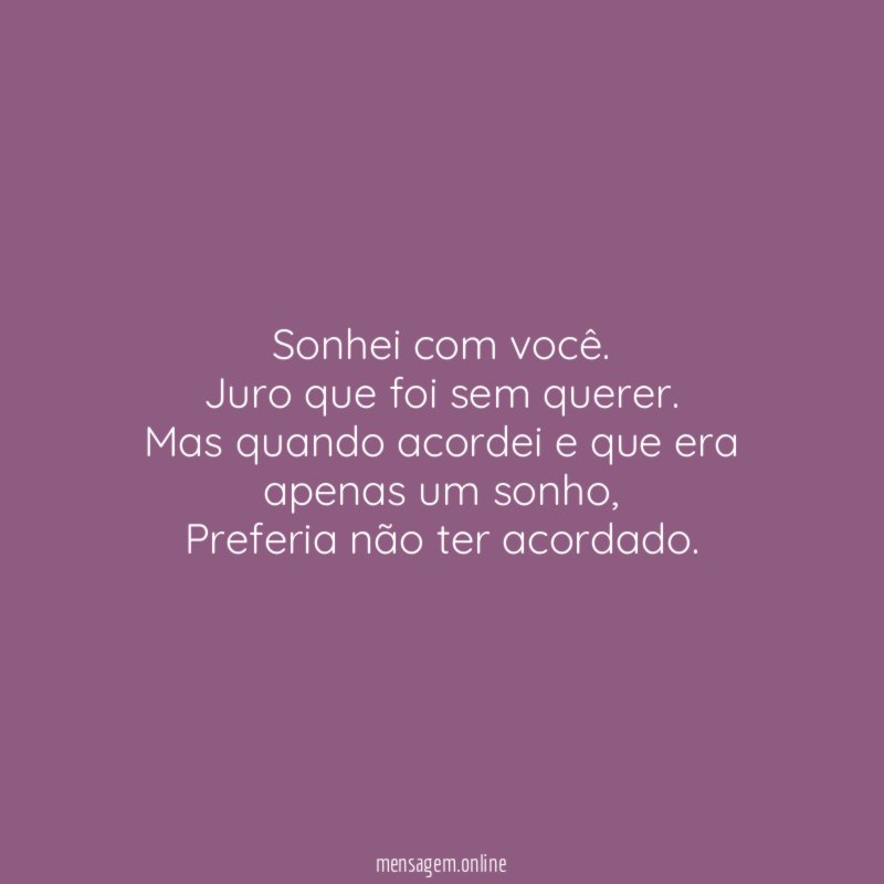Sonhei com você
