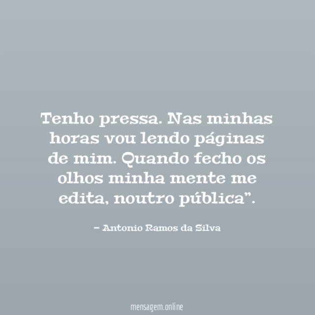 Tenho pressa