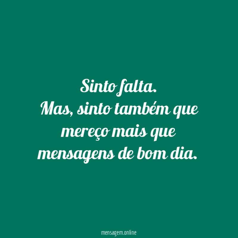 Sinto falta