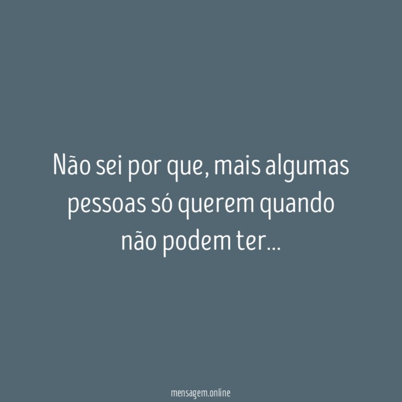 Não sei por que
