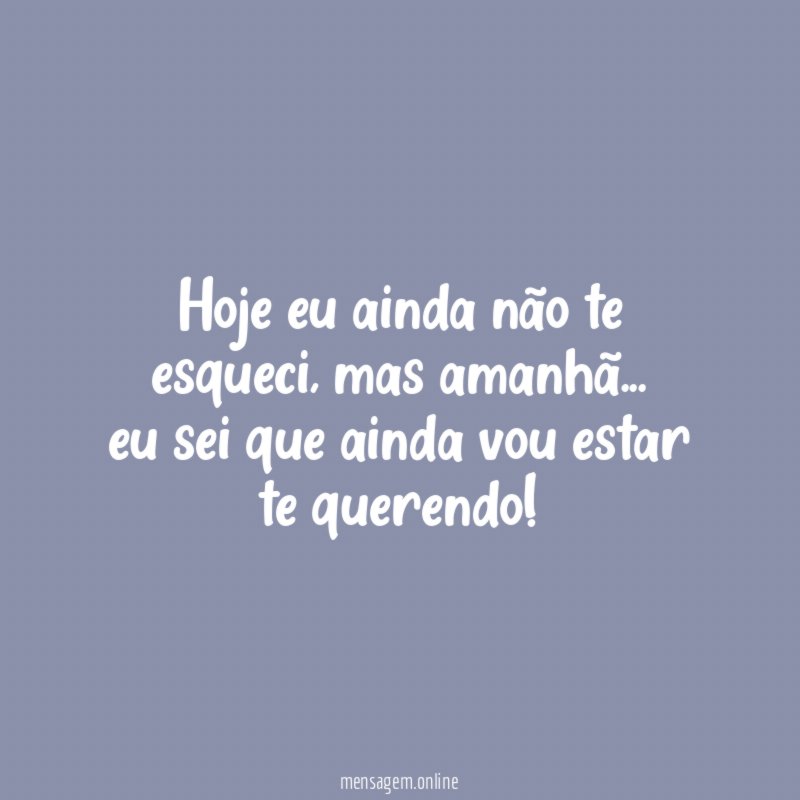 Hoje eu ainda não te esqueci