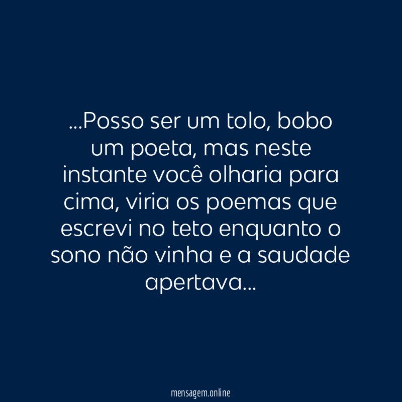 Posso ser um tolo