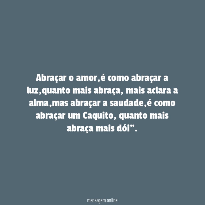 Abraçar o amor