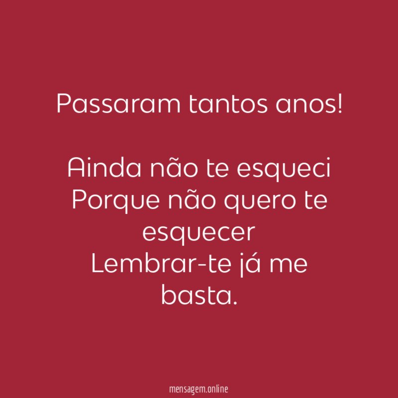 Passaram tantos anos